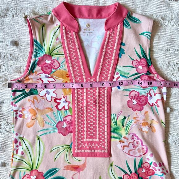 Spartina 449 tunic tropical Flamingo Dress small - Picture 9 of 13